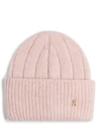 Czapki damskie - Tommy Hilfiger Czapka damska z zawartością alpaki Kobiety Sztuczne włókno różowy jednolity, ONE SIZE - miniaturka - grafika 1