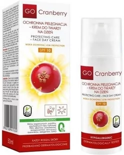 Nova Kosmetyki GoCranberry Krem ochronny do twarzy na dzień SPF 10, 50ml 5902768947434 - Kremy do twarzy - miniaturka - grafika 1