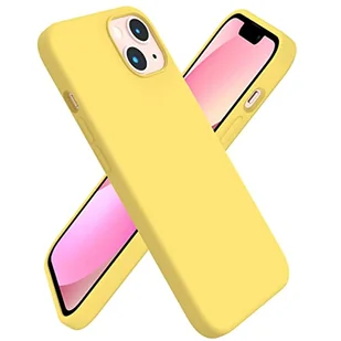 Blyge etui do iPhone'a 14 Plus, miękkie i jedwabiste etui na telefon z ochroną ekranu i aparatu, żółte - Etui i futerały do telefonów - miniaturka - grafika 1