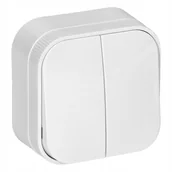 Klawisze i ramki - Łącznik Włącznik ToDo Świecznikowy Podwójny Natynkowy IP20 ORNO BIAŁY - miniaturka - grafika 1