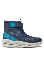 Buty dla chłopców - Skechers Sneakersy Twisted-Brights 401651L/NVBL Granatowy - miniaturka - grafika 1