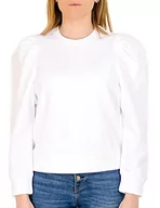 Bluzy damskie - KARL LAGERFELD Damska bluza z logo Puffy Sleeve, Anis, XL - miniaturka - grafika 1