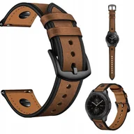 Akcesoria do smartwatchy - Skórzany Pasek Do Samsung Galaxy Watch 46MM 3 45MM Gear S3 Frontier Classic - miniaturka - grafika 1
