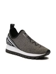 DKNY Sneakersy Abbi Slip On Runne K2140893 Złoty - Slip on damskie - miniaturka - grafika 1