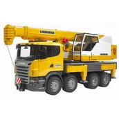 Samochody i pojazdy dla dzieci - Bruder SCANIA R Liebherr dźwig z sygnalizacją - miniaturka - grafika 1