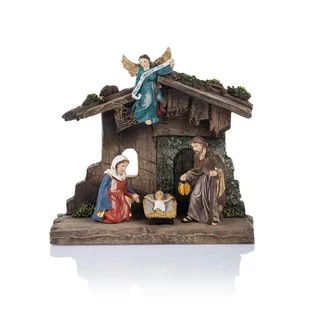 SZOPKA bożonarodzeniowa |Kolekcja Classic | dekoracja na Boże Narodzenie | stajenka ze Świętą Rodziną | szopka betlejemska - Ozdoby bożonarodzeniowe - miniaturka - grafika 1