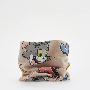 Reserved - Komin Tom i Jerry - Beżowy - Apaszki i szaliki damskie - miniaturka - grafika 1