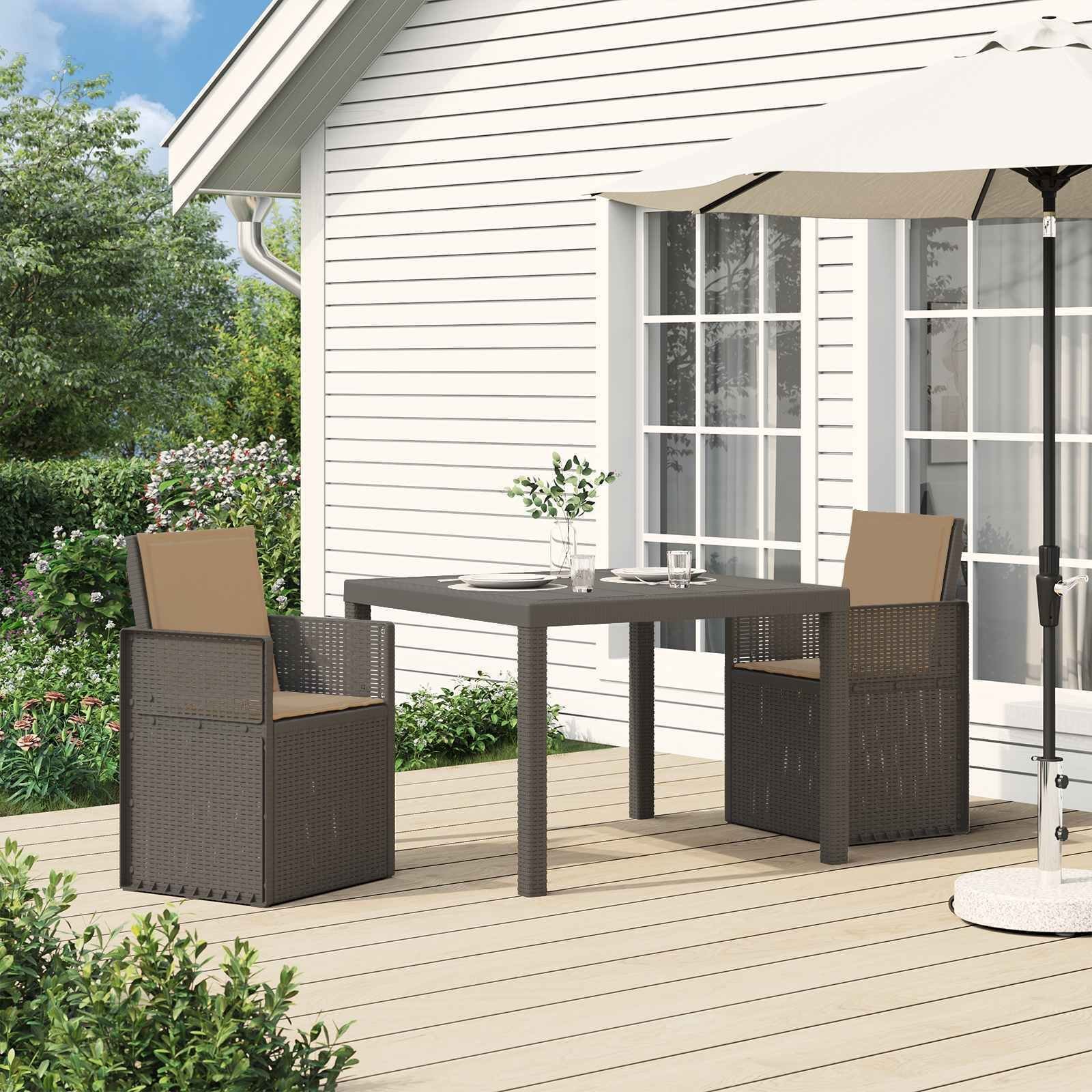 vidaXL Krzesła do ogrodu 2 pcs Jasnoszary i Taupe PP 8000012
