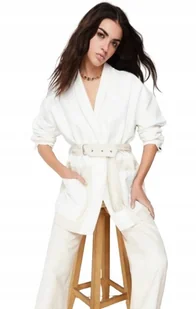 TRENDYOL BIAŁA BAWEŁNIANA MARYNARKA Z PASKIEM I KIESZENIAMI 42 5AA - Marynarki i żakiety damskie TRENDYOL BIAŁA BAWEŁNIANA MARYNARKA Z PASKIEM I KIESZENIAMI 42 5AA - Marynarki i żakiety damskie - miniaturka - grafika 1