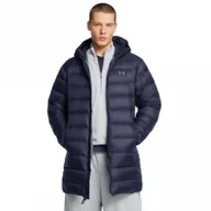 Kurtki męskie - Męska kurtka parka puchowa pikowana Under Armour Legend Down - granatowa - UNDER ARMOUR - miniaturka - grafika 1