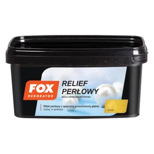 Masa cienkowarstwowa RELIEF PERŁOWY GOLD 1 kg FOX - Tynki - miniaturka - grafika 1