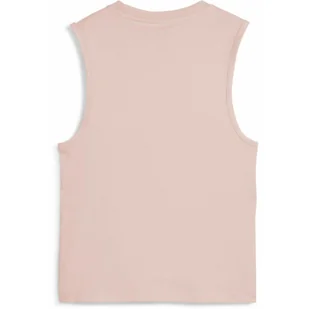 Damska wąska koszulka bez rękawów z logo No. 1 ESS PUMA Rose Quartz Pink - Koszulki sportowe damskie - miniaturka - grafika 1