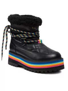 Botki damskie - Kurt Geiger Botki Toronto Rainbow Boot 8488400609 Czarny - grafika 1