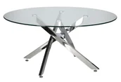 Ławy i stoliki kawowe - Okrągły szklany stolik kawowy H5-S47 - miniaturka - grafika 1