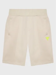 Guess Szorty sportowe L3RD04 KBIH2 Beżowy Regular Fit - Spodenki damskie - miniaturka - grafika 1