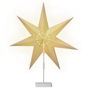 Oświetlenie świąteczne - Papierowa gwiazda LED Biały Ornament Podstawka - miniaturka - grafika 1