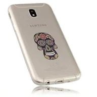 Etui i futerały do telefonów - mumbi Etui kompatybilne z Samsung Galaxy J5 2017 etui na telefon komórkowy, cienkie z motywem Calavera białe, kolorowe, przezroczyste - miniaturka - grafika 1