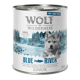 Wolf of Wilderness of Wilderness Junior 6 x 800 g - Junior Blue River - Kurczak i łosoś - Mokra karma dla psów - miniaturka - grafika 3
