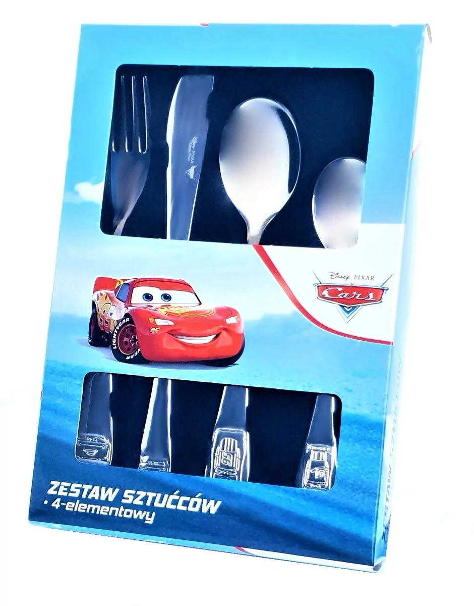 Komplet 4 sztućców dla dzieci Cars DISNEY