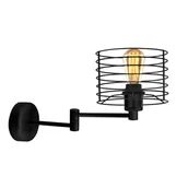 Lampy ścienne - Biała oprawa ścienna z metalowym kloszem ALICANTE LOFT bialy, biały - miniaturka - grafika 1