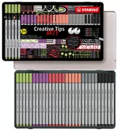 Cienkopisy - Zestaw STABILO Creative Tips ARTY kolory pastelowe metalowe etui 30 szt. - miniaturka - grafika 1