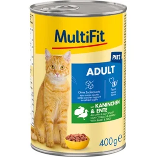 MultiFit Adult Paté Królik z kaczką 6x400 g - Mokra karma dla kotów - miniaturka - grafika 1
