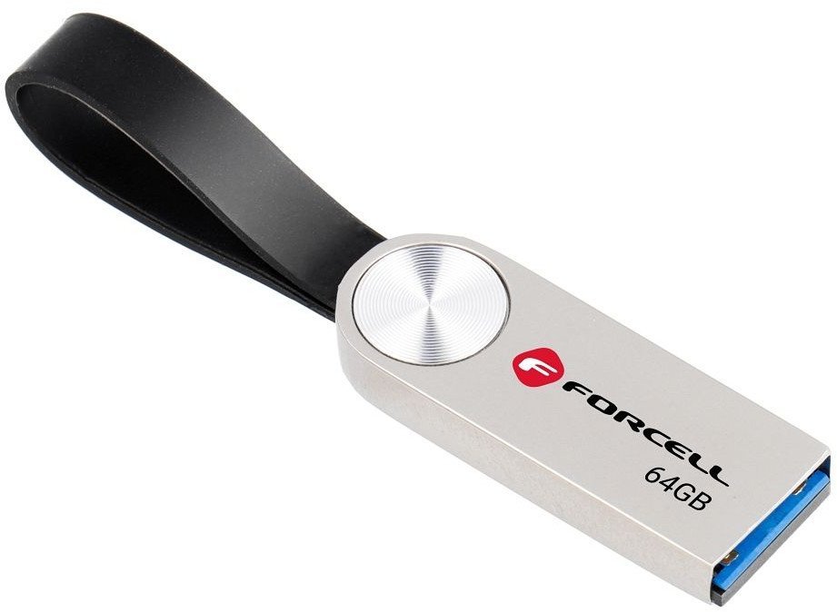 Pendrive 64GB USB 3.2 Gen 1 USB A Forcell F-Data Metal srebrny