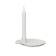 Świeczniki - Świecznik Shell M, Biały - miniaturka - grafika 1