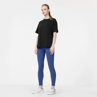 Damskie legginsy basic CHAMPION Crop Leggings - granatowe - Spodnie sportowe damskie - miniaturka - grafika 1