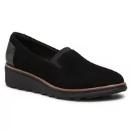 Półbuty damskie - Clarks Półbuty Sharon Dolly 261558194 Black - miniaturka - grafika 1