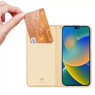 Etui Dux Ducis Braders z klapką do iPhone 14 Pro Max złoty - Etui i futerały do telefonów - miniaturka - grafika 3