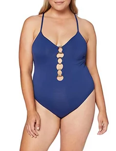 Seafolly Damski aktywny pierścionek z przodu poczta kostium kąpielowy, Niebieski (niebieski opalowy niebieski opalowy), 80C - Stroje kąpielowe - miniaturka - grafika 1