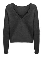 Dresy damskie - maglie donna only 15329229 manifesta dark grey melange - miniaturka - grafika 1