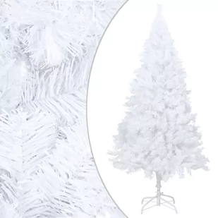 vidaXL Sztuczna choinka o grubych gałązkach, biała, 210 cm, PVC - Choinki - miniaturka - grafika 1