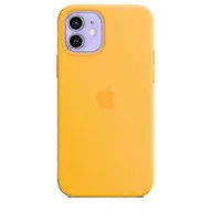Etui i futerały do telefonów - Silikonowe etui na telefon z Magsafe dla Iphone 12 i 12 Pro Żółty - miniaturka - grafika 1