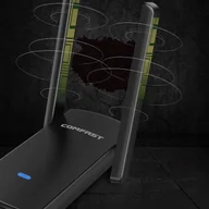 Karty sieciowe - Karta sieciowa Comfast WiFi-USB adapteris, 1300Mbps, 2.4GHz, 5 GHz - miniaturka - grafika 1