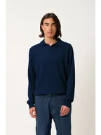 Swetry męskie - AUTHENTIC CASHMERE Kaszmirowy sweter "Charvet" w kolorze granatowym - miniaturka - grafika 1