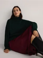 Swetry damskie - Reserved - Golf z domieszką wełny - ciemny turkus - miniaturka - grafika 1