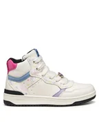 Buty dla dziewczynek - Geox Sneakersy J Washiba J56HXD 05404 C0653 S Biały - miniaturka - grafika 1