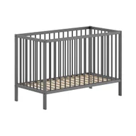 Łóżeczka i kojce - Antracytowe łóżeczko z litego drewna sosnowego 60x120 cm DINO – Vipack - miniaturka - grafika 1