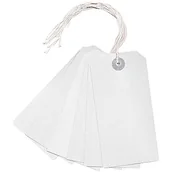 Cenówki - Q-Connect KF01623 zawieszka z naciągiem 120 x 60 mm - biała (opakowanie 1000 szt.) - miniaturka - grafika 1