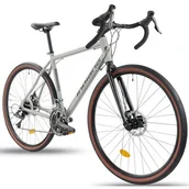 Rowery - Rower gravel INDIANA Claris M20 28 cali Zielony - miniaturka - grafika 1