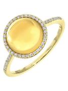 Pierścionki - Revoni Złoty pierścionek z diamentami - miniaturka - grafika 1