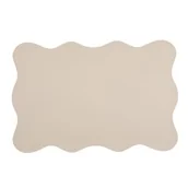 Obrusy i serwetki - Mata z nieregularnym brzegiem z ekoskóry 30 x 45 cm kremowy - miniaturka - grafika 1