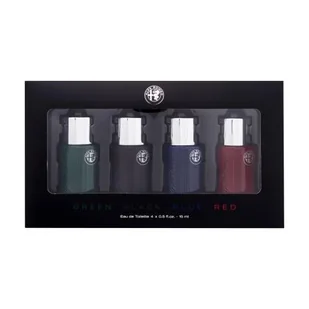 Alfa Romeo Green Zestaw woda toaletowa Green 15 ml + woda toaletowa Black 15 ml + woda toaletowa Blue 15 ml + woda toaletowa Red 15 ml - Zestawy perfum męskich - miniaturka - grafika 1