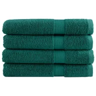 Ręczniki - vidaXL Ręczniki, premium, 4 szt., zielone, 100x200 cm, bawełna 100% - miniaturka - grafika 1