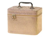 Kosmetyczki, organizery i kuferki - Adar Kuferek L walizka z lusterkiem na zamek 23x17x15cm - miniaturka - grafika 1