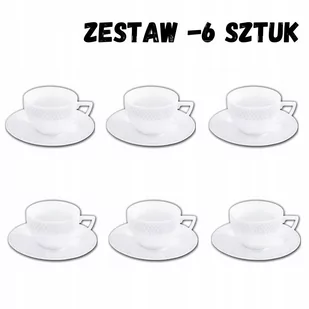 Filiżanka 170ml i spodek do cappuccino-zestaw 6szt  WL-880106/6C - Serwisy do kawy i herbaty - miniaturka - grafika 1