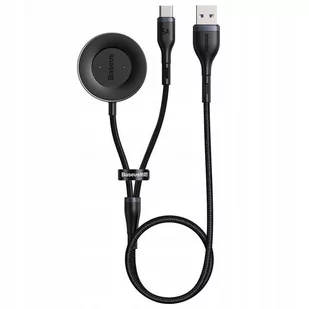Baseus 2w1 kabel USB - USB Typ C 40 W / ładowarka bezprzewodowa Huawei / Honor watch 1,5 m 5 A czarno-szary (CA1T2-G1) - Czarno-szary CA1T2-G1 - Kable USB Baseus 2w1 kabel USB - USB Typ C 40 W / ładowarka bezprzewodowa Huawei / Honor watch 1,5 m 5 A czarno-szary (CA1T2-G1) - Czarno-szary CA1T2-G1 - Kable USB - miniaturka - grafika 1