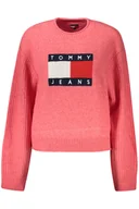 Piżamy damskie - Różowy sweter damski Tommy Hilfiger - miniaturka - grafika 1